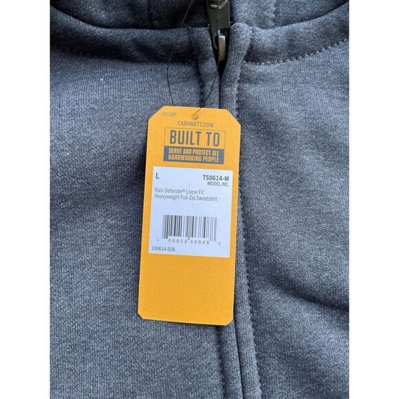 CertainTeed Saint-Gobain Carhartt Hooded Full Zip Sweatshirt Mens Large - Picture 3 of 7